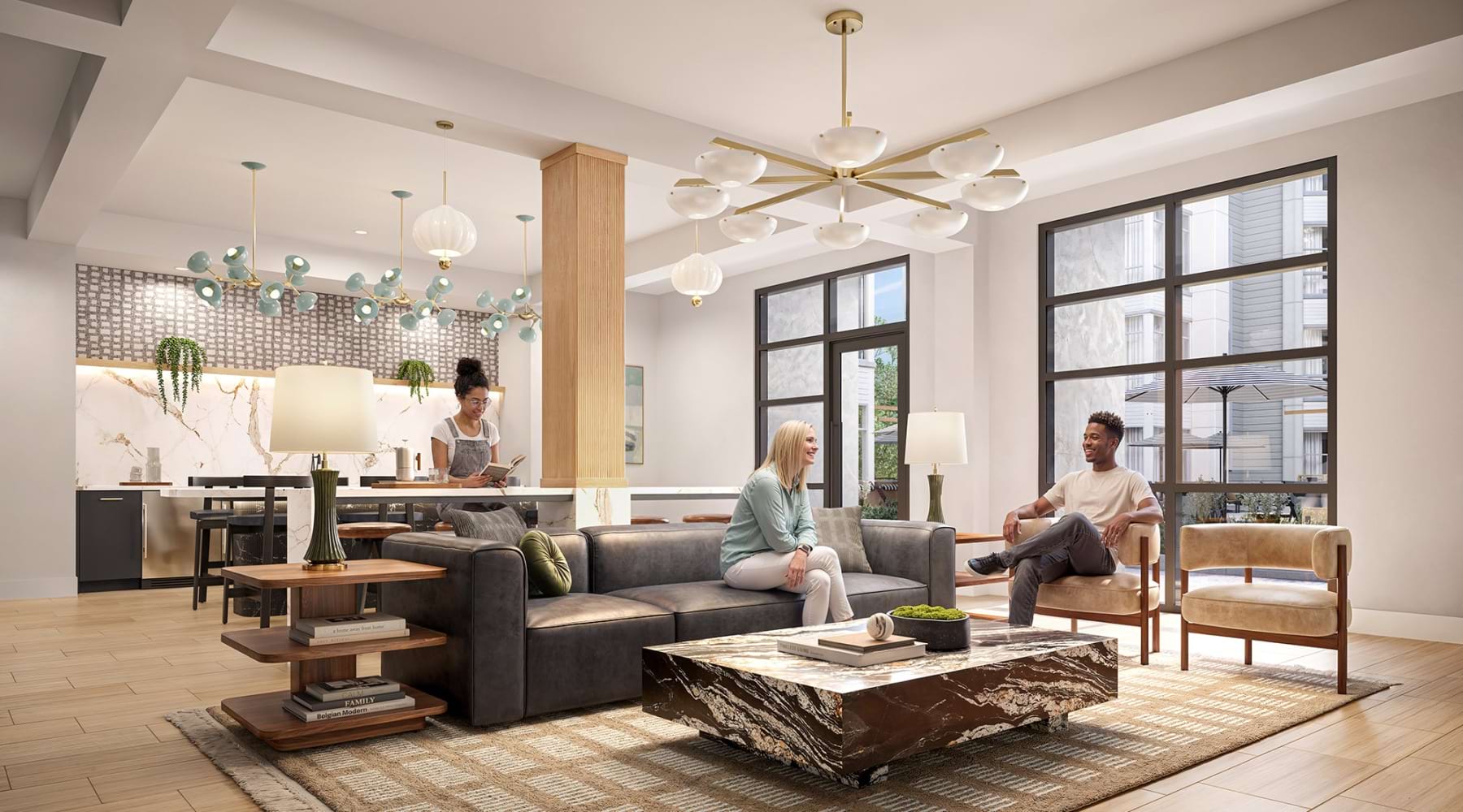 people sitting in a lounge